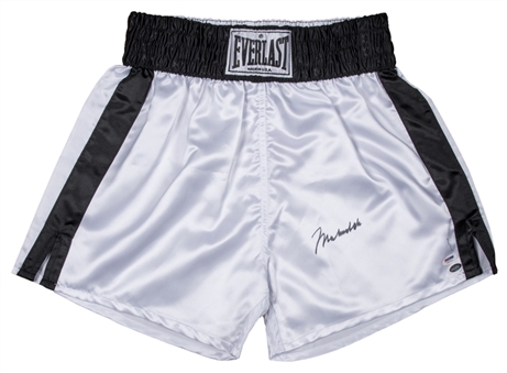 Muhammad Ali Autographed White Everlast Boxing Shorts (PSA/DNA)